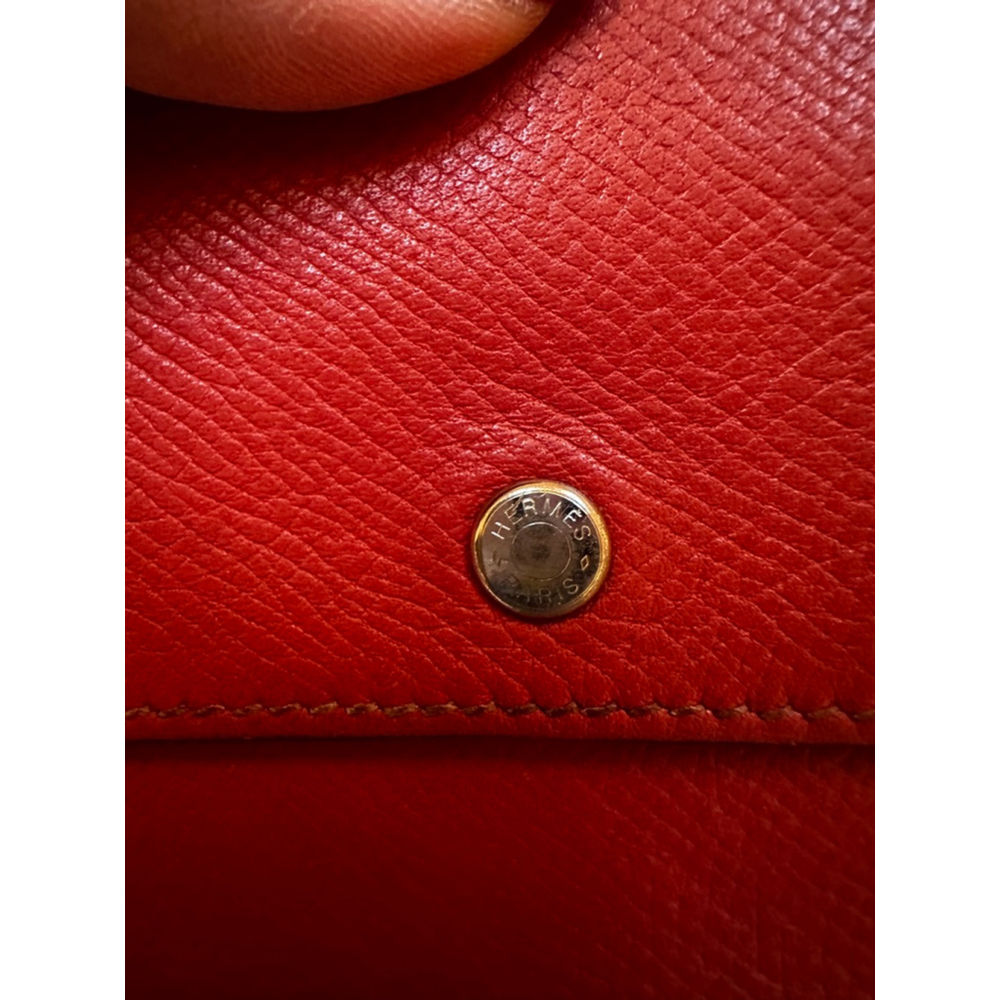 Hermès Terra Cotta Leather Card Holder Wallet - Picture 8 of 11